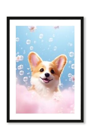 Cute baby corgi animal mammal pet.