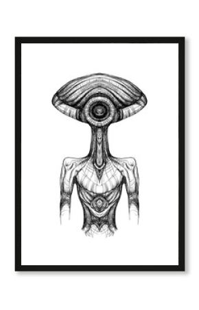 Alien creature, sketch - digital painting