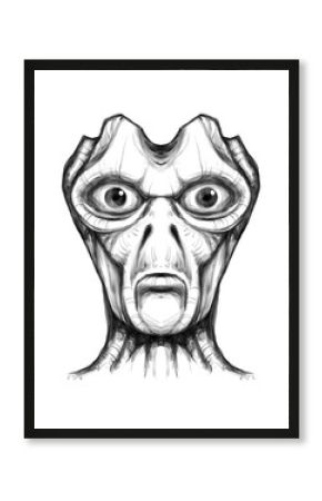 Alien creature, sketch - digital painting 