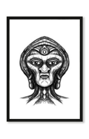 Alien creature, sketch - digital painting 