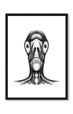 Alien creature, sketch - digital painting 