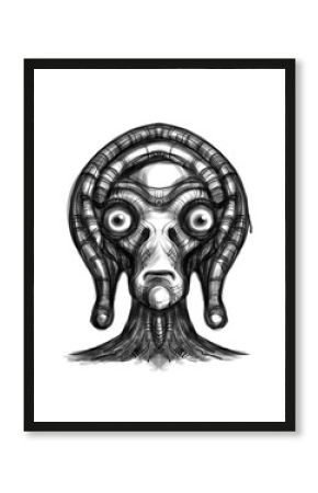 Alien creature, sketch - digital painting 