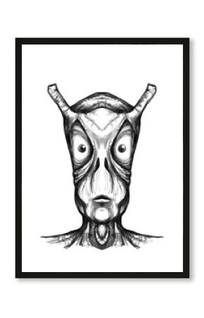 Alien creature, sketch - digital painting 
