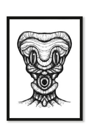 Alien creature, sketch - digital painting