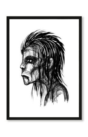 Alien creature, sketch - digital painting