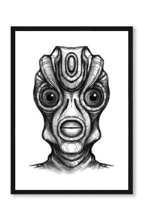 Alien creature, sketch - digital painting