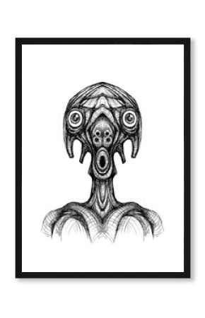 Alien creature, sketch - digital painting