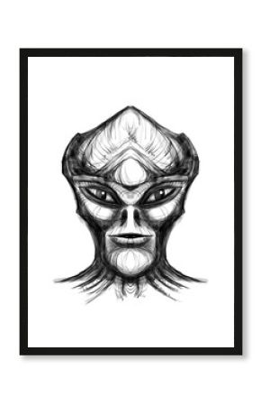 Alien creature, sketch - digital painting