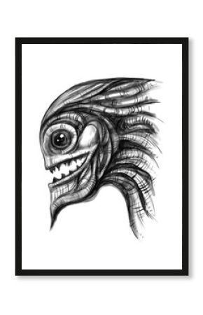 Alien creature, sketch - digital painting