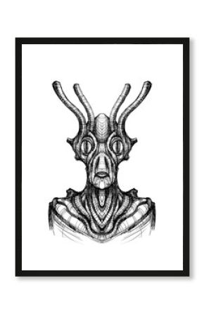 Alien creature, sketch - digital painting