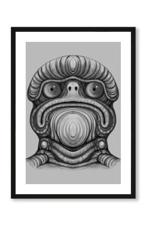 Alien creature, sketch - digital painting