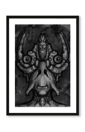 Alien creature, sketch - digital painting 