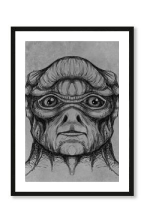 Alien creature, sketch - digital painting