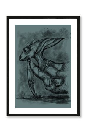 Alien creature, sketch - digital painting