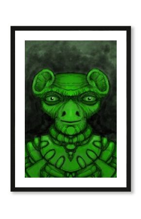 Alien creature, sketch - digital painting