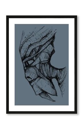 Alien creature, sketch - digital painting