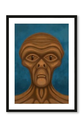 Alien creature, sketch, character idea for horror or game - digital painting. Painted on a tablet.