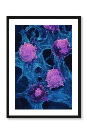 Tumor cells under a microscope. Tissues affected by cancer cells under a microscope, Nauka. Cancer drugs. Chemistry and biology