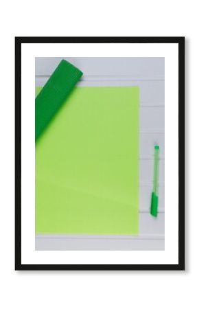 Zielona kartka arkusz papieru