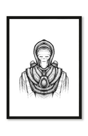 Alien creature, sketch - digital painting