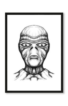 Alien creature, sketch - digital painting 