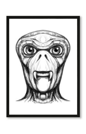 Alien creature, sketch - digital painting 