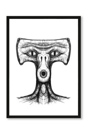 Alien creature, sketch - digital painting 