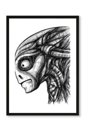 Alien creature, sketch - digital painting 