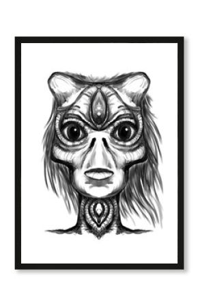 Alien creature, sketch - digital painting