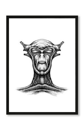 Alien creature, sketch - digital painting