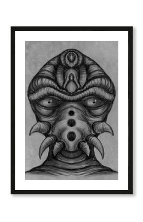 Alien creature, sketch - digital painting 