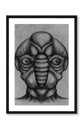 Alien creature, sketch - digital painting 