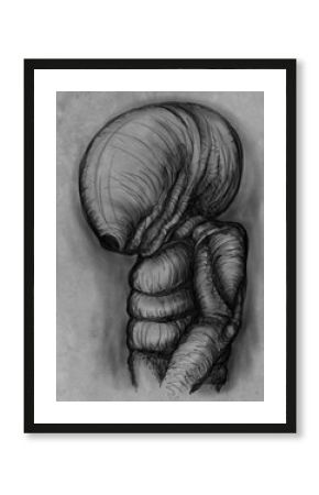 Alien creature, sketch - digital painting 