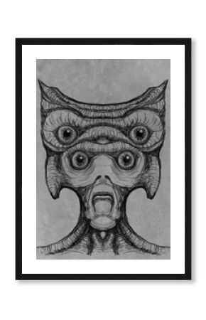 Alien creature, sketch - digital painting