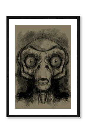 Alien creature, sketch - digital painting