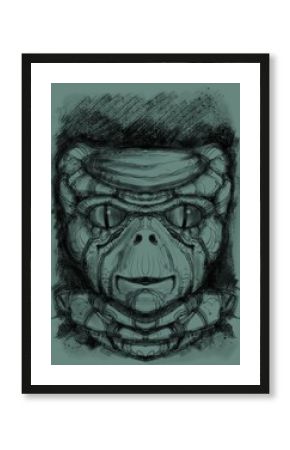 Alien creature, sketch - digital painting