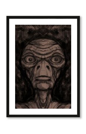 Alien creature, sketch - digital painting