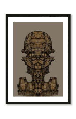 Alien creature, sketch, character idea for horror or game - digital painting.