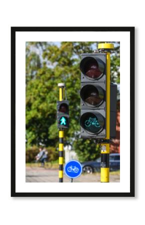 carrefour transport feu rouge circulation velo cycliste environnement ecologie cyclable pieton