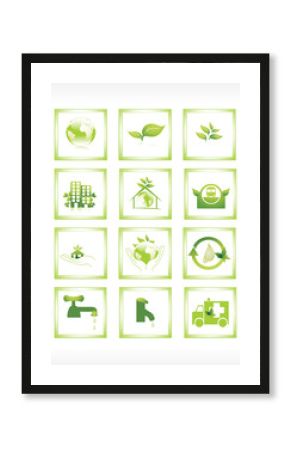 12 ecology icons wallpaper