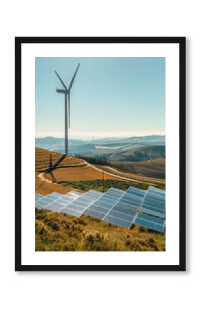 Futuristic Renewable Inventions with Wind Turbines and Solar Panels  