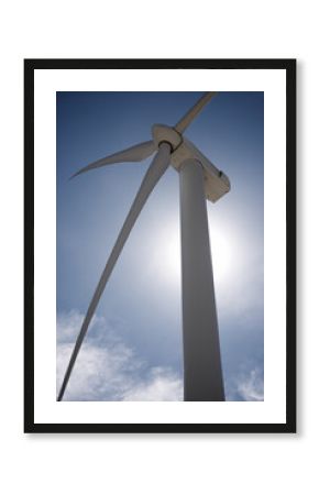 Windmill for renewable electric production in Zaragoza Province, Spain.