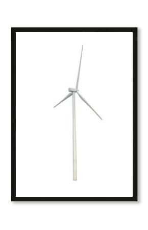 Wind turbine isolated on white The background