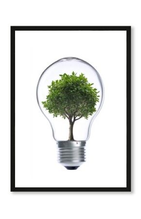Tree inside lightbulb