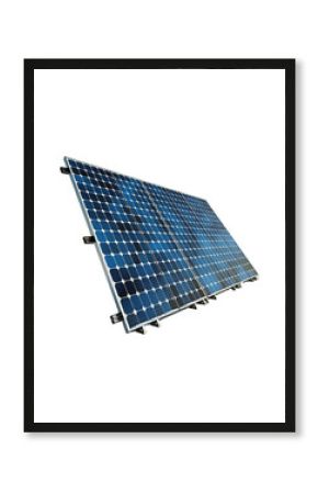 solar panels on white background