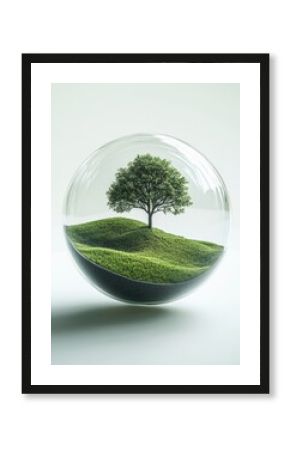 tree in a glass sphere