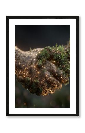 Fusione di Natura e Tecnologia: Unione di Mani