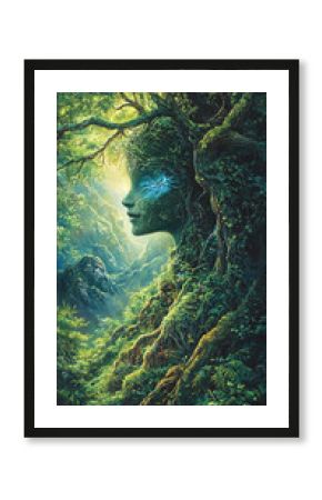 Nature profile fantasy illustration