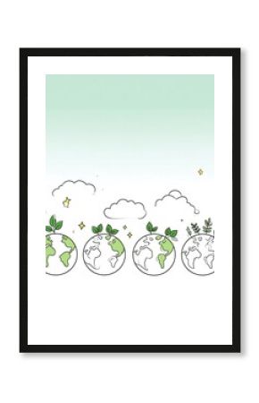 Earth growing plants