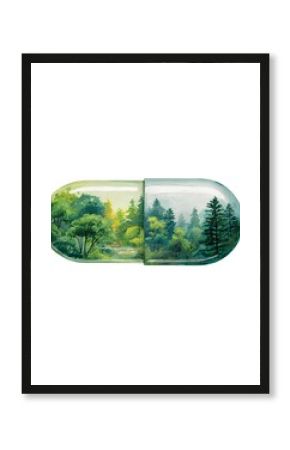 Pure nature in a capsule postcard